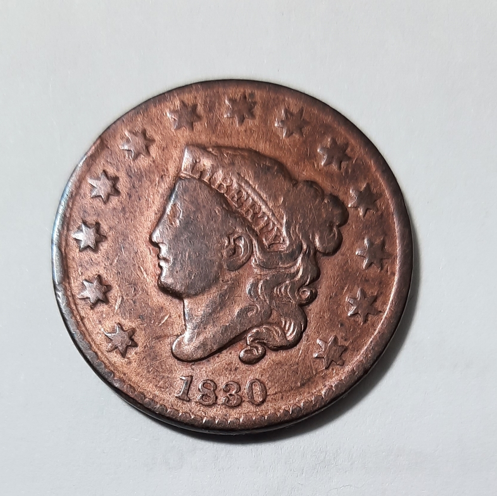 1830 Coronet Liberty Head Large Cent